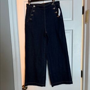 Banana Republic Dark Blue Buttoned Trousers